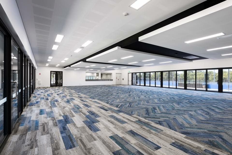 Commercial office flooring and floor mat installation